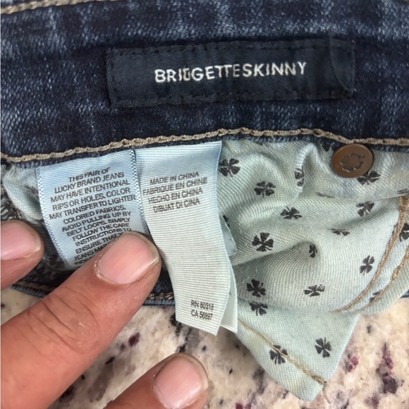 LUCKY BRAND Bridgette Skinny Women 6 28W 27L Fray Cuff Stretch Denim Blue Jean - Picture 10 of 11